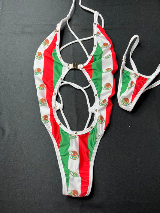 Mexico/Cinco de Mayo inspired One-Piece Exotic Dancer Outfit