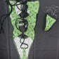 Lime Green Designer Spandex One-Piece Lingerie Outfit