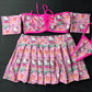 Baby Pink/Hot Pink Kitty Two-Piece Skirt Outfit