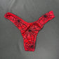Red Web Nylon/Spandex Red Mesh One-Piece Cheeky Thong Lingerie Outfit