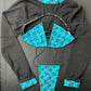 Baby Blue Three-Piece Stripper Outfit