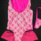 Hot Pink Spandex Designer One-Piece Romper Lingerie Outfit