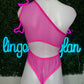 Hot Pink One-Piece Leotard Outfit