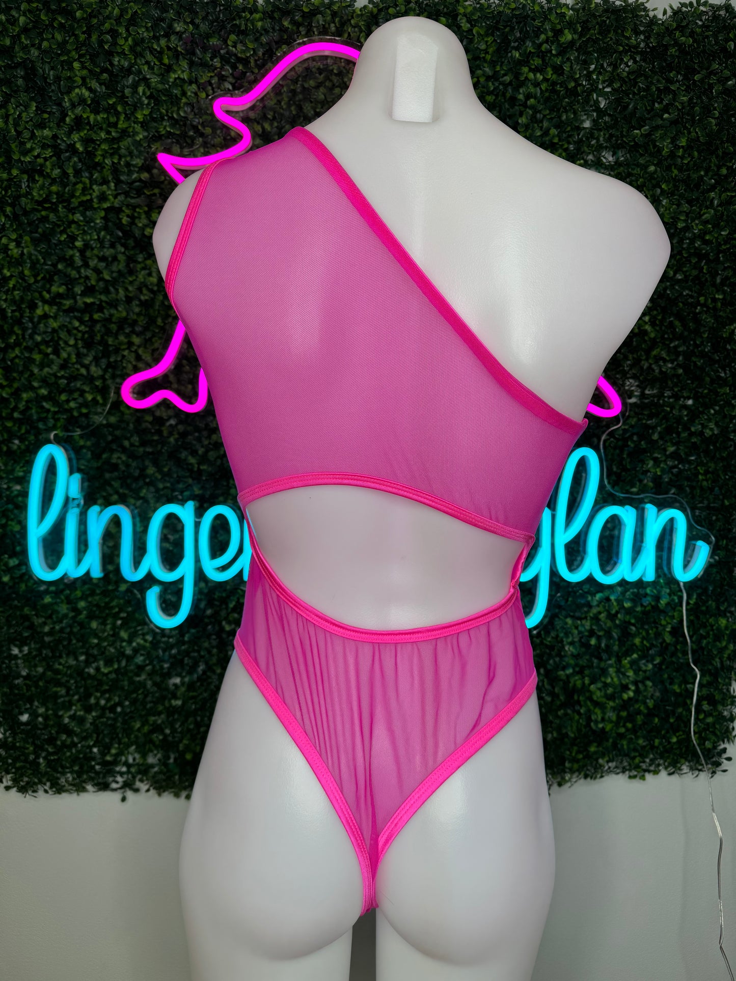 Hot Pink One-Piece Leotard Outfit