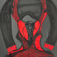 Red/Black Designer One-Piece Romper/Bikini Top Lingerie Outfit