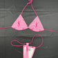 Designer Pink Spanex Micro Bikini Lingerie Outfit