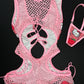 Pink Kitty Sleeveless Romper One-Piece Lingerie Outfit