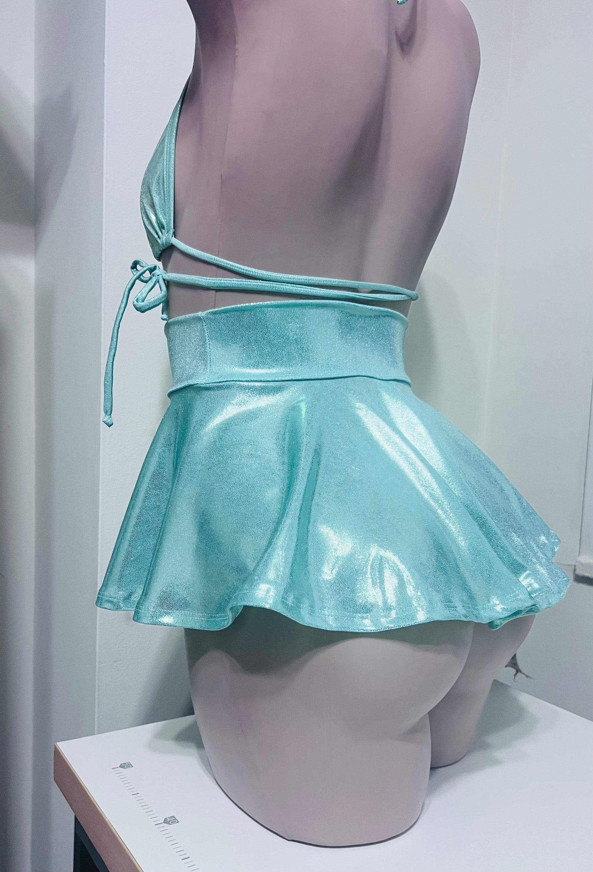 Mint Mini Skirt/Bikini Top Rave Outfit