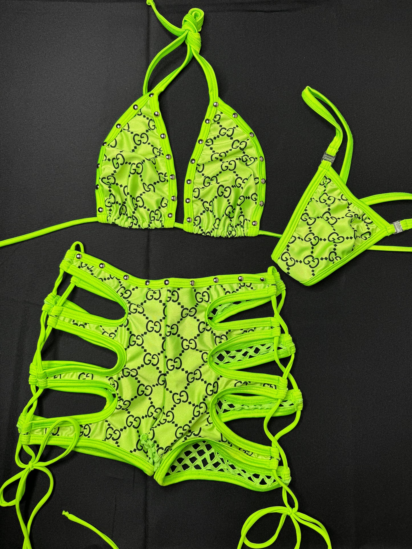 Designer Two-Piece Shorts Lingerie Outfits