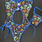 Cosmic Purple/Black Mushroom One-Piece Exotic Dancer Outfit