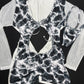 White Mesh/White Lightning One-Piece Romper Lingerie Outfit