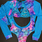 Blue/Pink Animal Print Leotard One-Piece/Bikini Top Lingerie Outfit