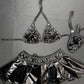 Black Latex Bikini Top/Skirt Two-Piece Lingerie Outfit