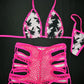 Hot Pink/Black Bunny Two-Piece Shorts Lingerie Outfit