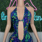 Trippy Print Spandex One-Piece Lingerie Outfit