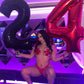 Red Latex Two-Piece Bikini Lingerie Outfit
