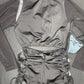 Blue/Grey Designer Spandex/Black Mesh Long Sleeve/Shorts Lingerie Outfit