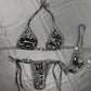 Black Latex Two-Piece Bikini Lingerie Outfit