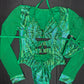 Green Animal Print Spandex/Green Mesh One-Piece Leotard Lingerie Outfit