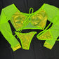 Neon Green/Lime Green Two-Piece Lingerie Outfit