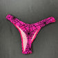 Hot Pink Web/Mesh One-Piece Romper/Cheeky Thong Lingerie Outfit