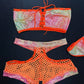 Orange/Yellow Ombré Tube Top/Shorts Two-Piece Lingerie Outfit