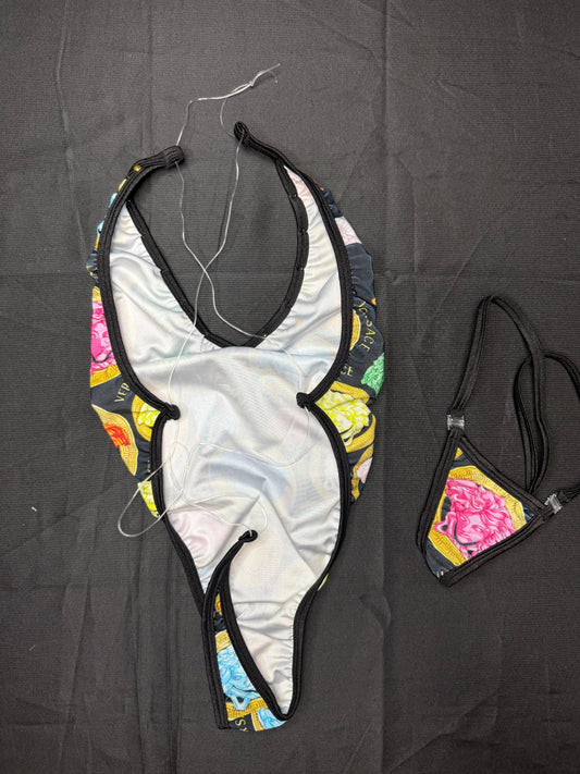 Designer Black One-Piece Lingerie Outfit