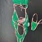 Green Sparkle Mesh/Candy Cane Hoodie One-Piece Lingerie Outfit