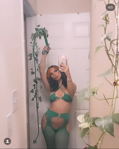 Green Chaps Stripper Leg Outfit