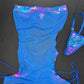 Animal Print/Blue One-Piece Mesh Lingerie Outfit
