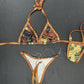 Camouflage/Mocha Spandex Two-Piece Bikini Lingerie Outift