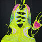 Neon Yellow Fishnet Animal Print Spandex Romper Lingerie Outfit