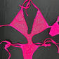 Hot Pink Mesh One-Piece Lingerie Outfit