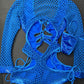 Metallic Blue/Royal Blue One-Piece Bartender Romper Outfit