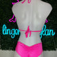 Exotic Dance Wear Hot Pink Two-Piece Outfit Dance Lingerie
