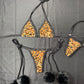 Animal Print Spandex/Black Fur Two-Piece Bikini Lingerie Outfit