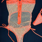 Orange Sparkle Mesh One-Piece Lingerie Outfit