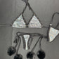 Silver/Black Fur Two-Piece Bikini Lingerie Outfit