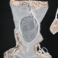 White Cheetah/White Mesh One-Piece Lingerie Outfit