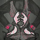 Red Thunder/Black Fishnet Romper One-Piece Lingerie Outfit