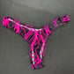 Hot Pink Thunder Spandex/Black Fishnet One-Piece Cheeky Thong Lingerie Outfit