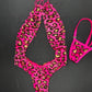 Hot Pink Animal Print One-Piece Lingerie Outfit