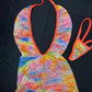Orange/Multi Color Spandex One-Piece Lingerie Outfit