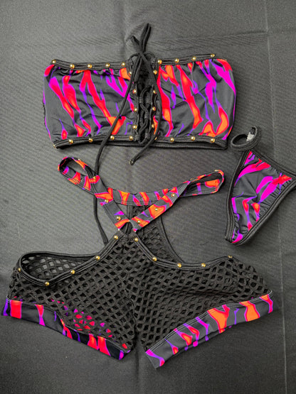 Black Two-Piece Stripper Outfit