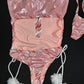 Microdot Pink/Candy Cane One-Piece Christmas Lingerie Outfit