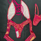Animal Print Spandex Garter One-Piece Lingerie Outfit