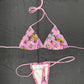 Baby Pink Designer Two-Piece Micro Bikini Lingerie Outfit