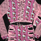 Baby Pink Kitty/Fishnet Spandex Two-Piece Lingerie Outfit