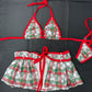 Designer Plaid Two-Piece Skirt Lingerie Outfit