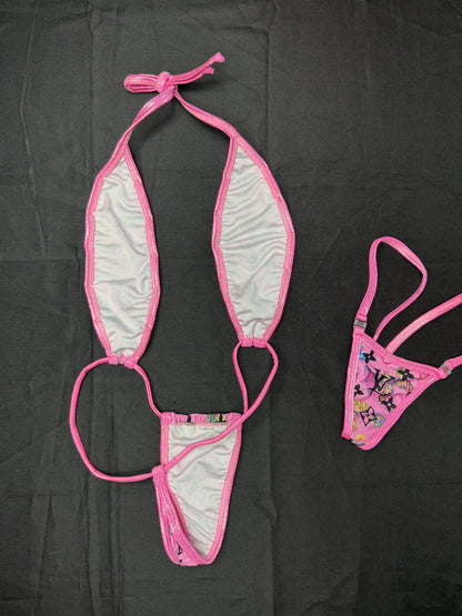 Designer Butterfly Spandex Sling-Shot Lingerie Outfit